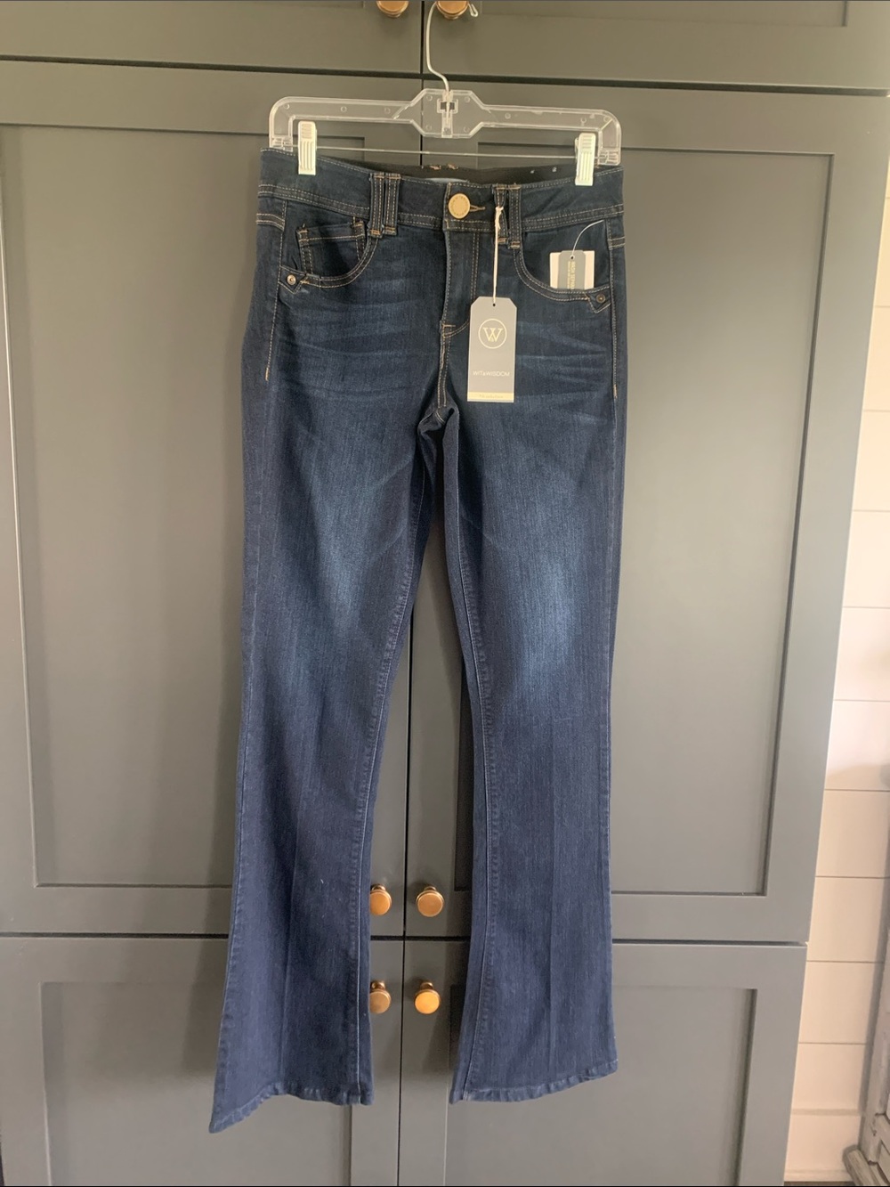 Wit & Wisdom “Ab”solution Dark Indigo Mid-Rise Flare Jeans - Women's.  NWT.